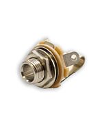 REAN NYS229L Mono Female Jack with Nut and Washer. Nickel Finish